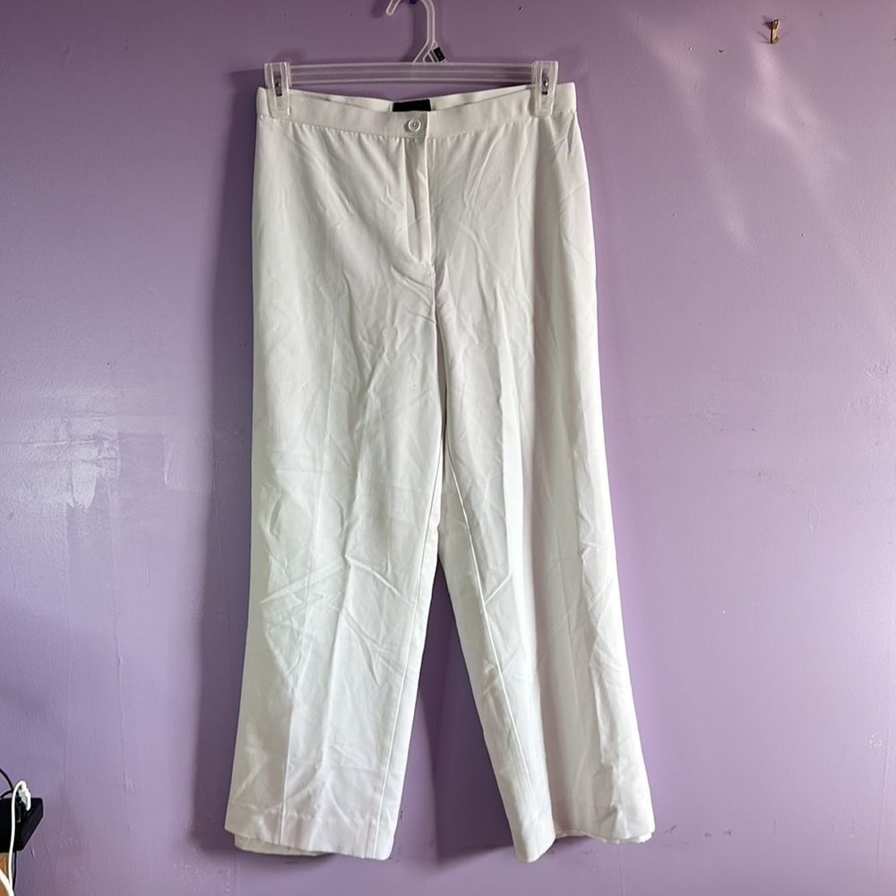 Focus 2000 Women’s White Dress Pants Size 8 Trousers Career Office Wear
